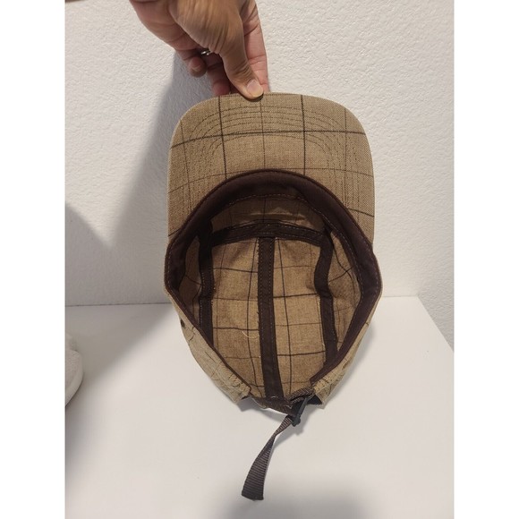 Supreme Plaid Tartan Camp Cap - Brown Box Logo 5 Panel Hat Vintage Made in USA - Picture 8 of 10